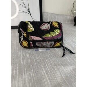 Vera Bradley Moon Bloom Wristlet Wallet Zip Around  7"×4.5"